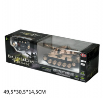 БОЕВОЙ ТАНК Р/УПР С АККУМ В КОР 49,5*30,5*14,5СМ купить оптом и в розницу БОЕВОЙ ТАНК Р/УПР С АККУМ В КОР 49,5*30,5*14,5СМ купить оптом и в розницу на базе игрушек